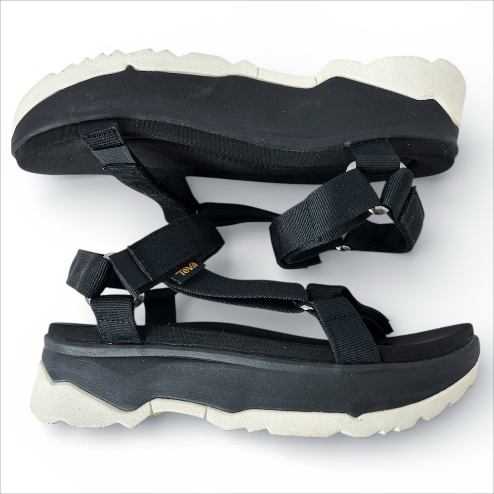 Teva Black and White Platform Sandals - Picture 4 of 9